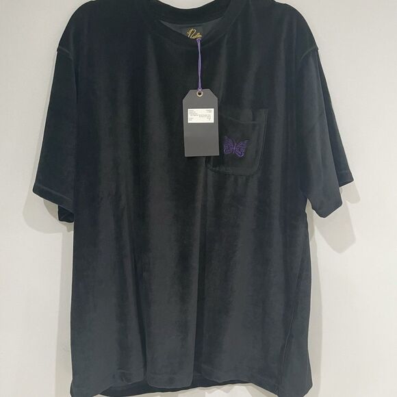 🔥SEND OFFERS🔥 Needles Velour shirt with blue embroidered logo​​ - Picture 1 of 5